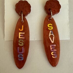 Brown Inspirational Earrings